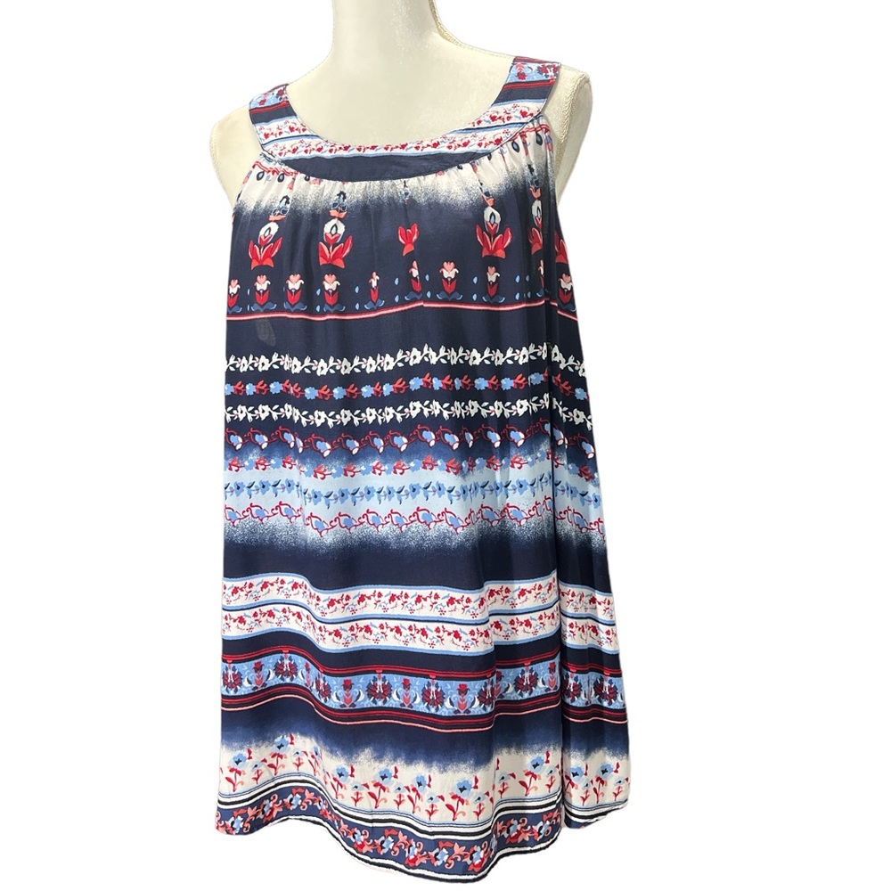Cato C 1946 EUC red white and blue oversized halter top. Size 22/24